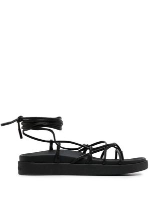 Calvin Klein strappy leather sandals - Black