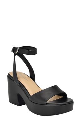 Calvin Klein Summer Ankle Strap Platform Sandal in Black