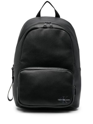 Calvin Klein Tagged Campus faux-leather backpack - Black