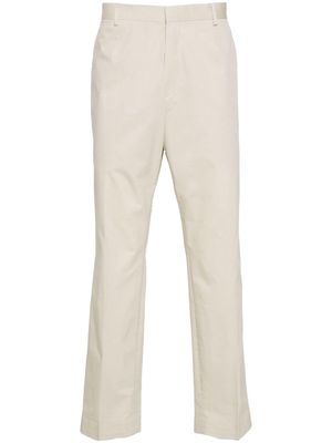 Calvin Klein tech-cotton tapered-leg tailored trousers - Neutrals