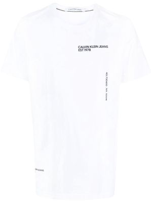 Calvin Klein text-print cotton shirt - White