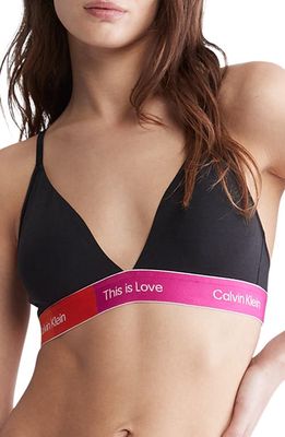 Calvin Klein This is Love Colorblock Wireless Bra in Ub1 Black