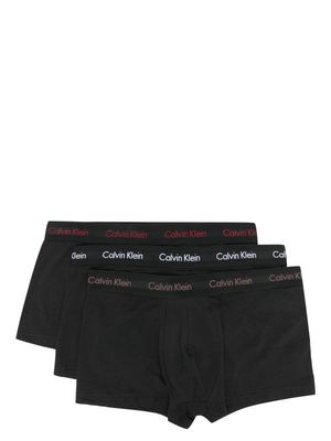 Calvin Klein three-pack logo-waistband boxers - Black