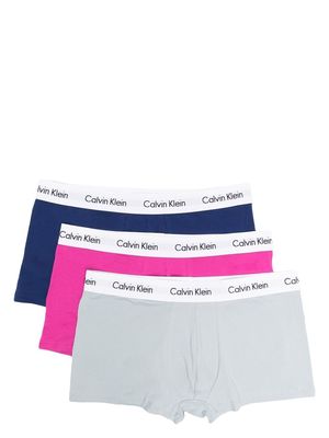 Calvin Klein three-pack logo-waistband boxers - Blue