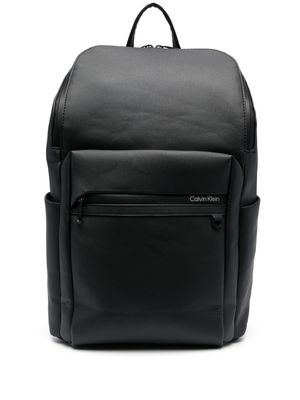 Calvin Klein tonal zip-top backpack - Black