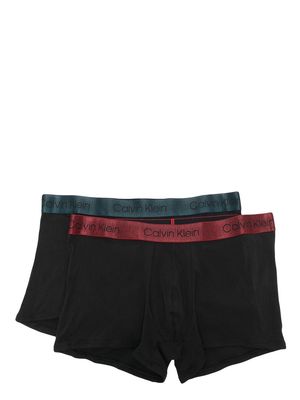 Calvin Klein two-pack logo-waistband boxers - Black