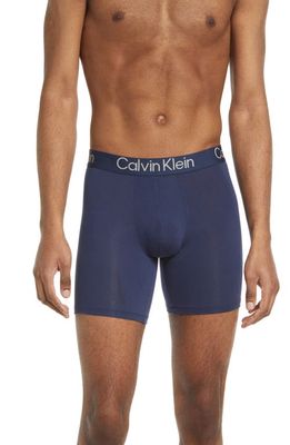 Calvin Klein Ultra-Soft Modern 3-Pack Stretch Modal Boxer Briefs in Black Blue