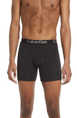 Calvin Klein Ultra-Soft Modern 3-Pack Stretch Modal Boxer Briefs in Black