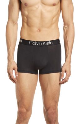 Calvin Klein Ultra-Soft Modern 3-Pack Stretch Modal Trunks in 7V1 3 Black