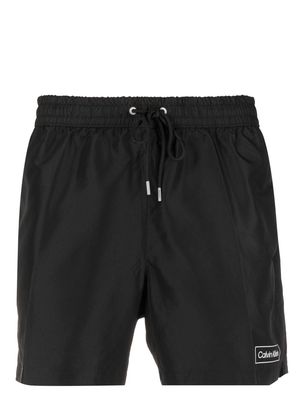 Calvin Klein Underwear drawstring logo-print swim shorts - Black