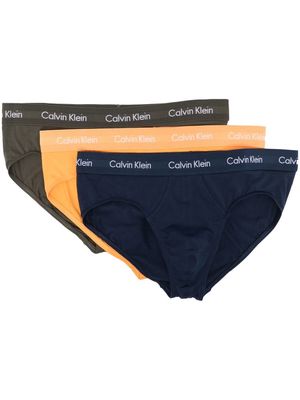 Calvin Klein Underwear logo-waistband briefs set of 3 - Blue