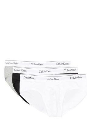Calvin Klein Underwear logo-waistband set of 3 - Black