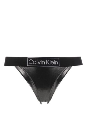Calvin Klein Underwear metallic-finish brazilian bikini bottoms - Grey