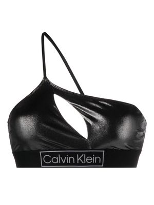 Calvin Klein Underwear one-shoulder metallic bikini top - Grey