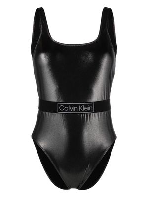 Calvin Klein Underwear scoop-back metallic swimsuit - Grey