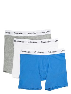 Calvin Klein Underwear set of three logo-waist boxers - Grey