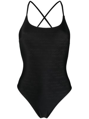 Calvin Klein Underwear tonal-logo one-piece swimsuit - Black