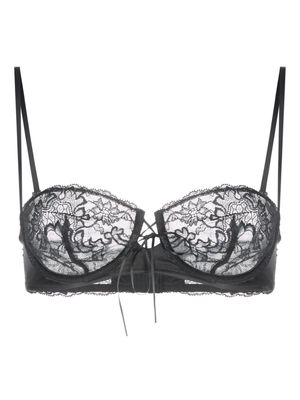 Calvin Klein unlined balconette lace bra - Black