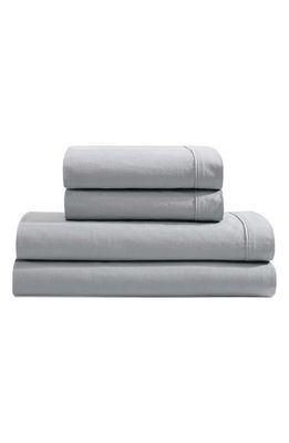 Calvin Klein Washed 200 Thread Count Percale Sheet Set in Grey