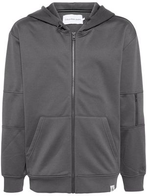 Calvin Klein Woven Tab zip-up track jacket - Grey