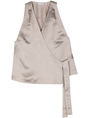 Calvin Klein wrap-design sleeveless top - Neutrals