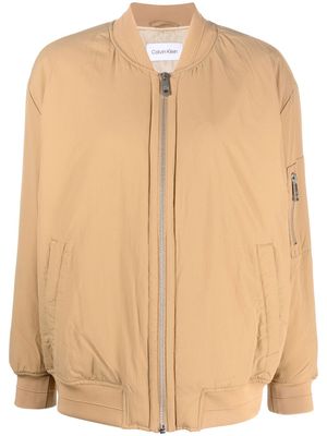 Calvin Klein zip-up bomber jacket - Brown