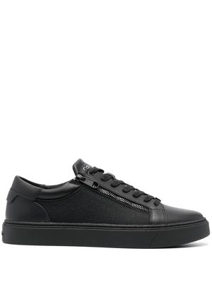 Calvin Klein zip-up leather sneakers - Black
