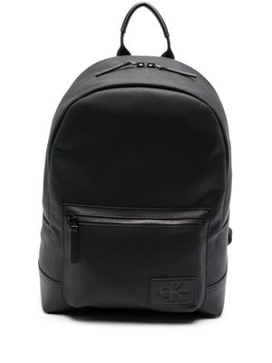 Calvin Klein zipped coated-finish backpack - Black