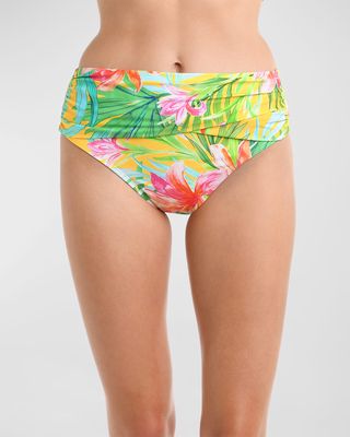 Calypso Blooms Overlap Bikini Bottoms