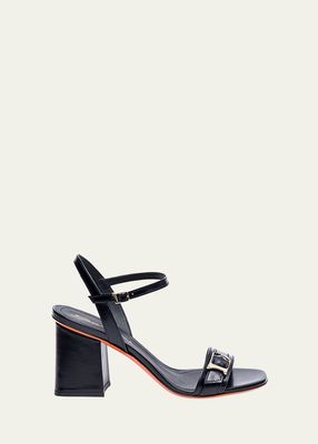 Calypso Leather Ankle-Strap Sandals