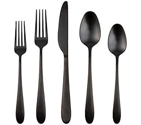 Cambridge Silversmiths Poet Black Satin 20-Piec e Flatware Set