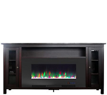 Cambridge Somerset 70" Fireplace TV Stand with Rock Display