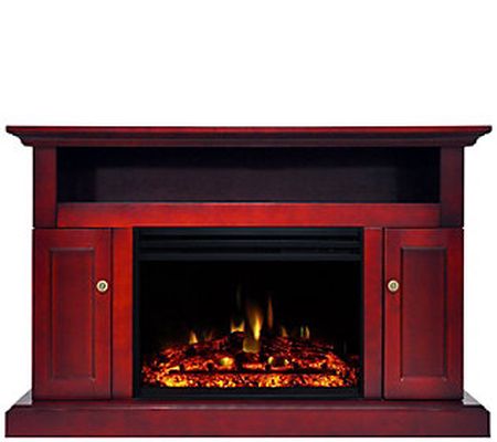 Cambridge Sorrento Fireplace Heater w/ 47" TV S tand and Remot