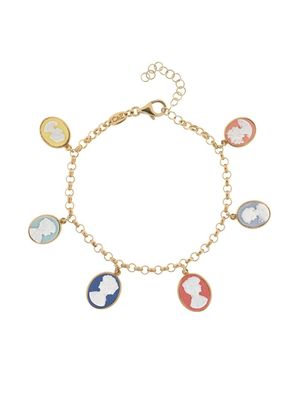 Cameo & Beyond Neoclassical Ladies charm bracelet - Gold