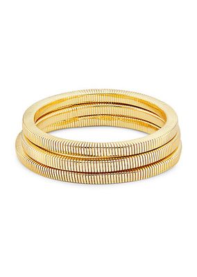 Cameron 14K-Gold-Plated 3-Piece Bracelet Set