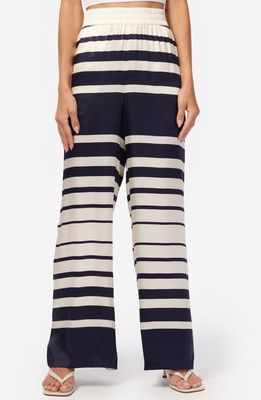 CAMI NYC Bleecker Stripe Silk Pants in Shadow Stripe