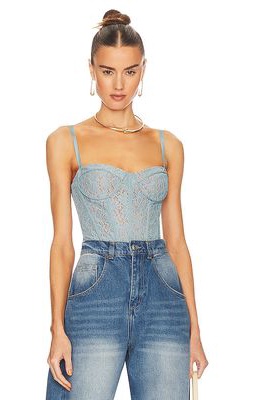 CAMI NYC Corinne Bodysuit in Baby Blue