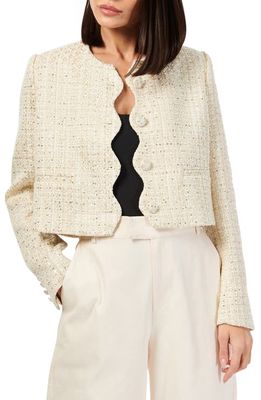 CAMI NYC Giselle Sequin Tweed Jacket in Gold Fleck