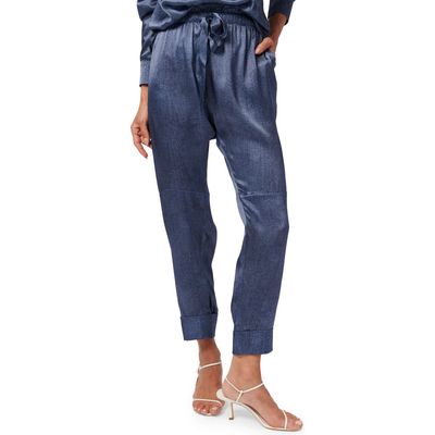 CAMI NYC Gramercy Drawstring Silk Pants in Raw Denim 