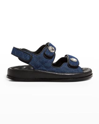 Cami Quilted Denim Sporty Sandals