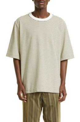 Camiel Fortgens Big Stripe Oversize T-Shirt in Yellow/White Stripe