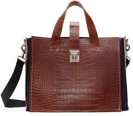 Camiel Fortgens Brown Paneled Tote