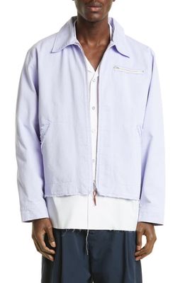 Camiel Fortgens Simple Cotton Twill Jacket in Lilac