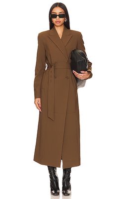 Camila Coelho Marlina Coat in Brown