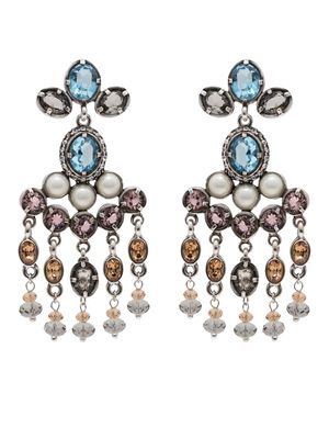 Camila Klein crystal-embellished draped earrings - Silver