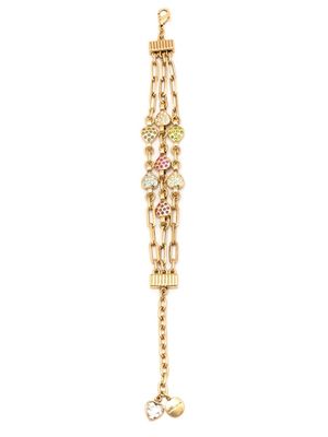 Camila Klein Special Love heart crystal-embellished chain bracelet - Gold