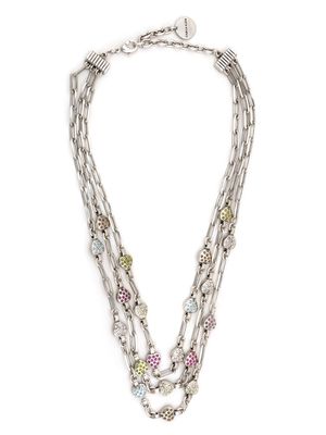 Camila Klein Special Love heart crystal-embellished necklace - Silver