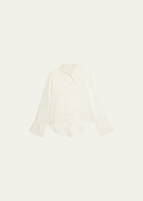 Camilia Long-Sleeve Silk Shirt