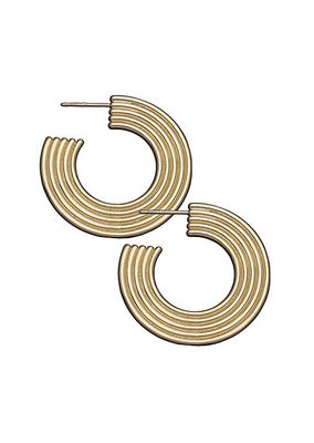 Camilla 14K-Gold-Plated Hoop Earrings