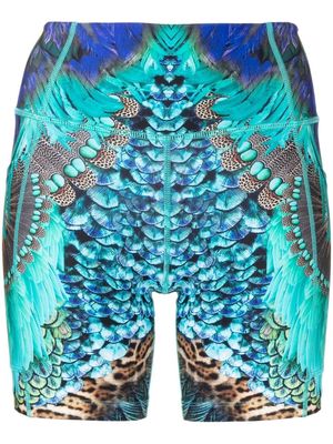 Camilla abstract-print running shorts - Multicolour